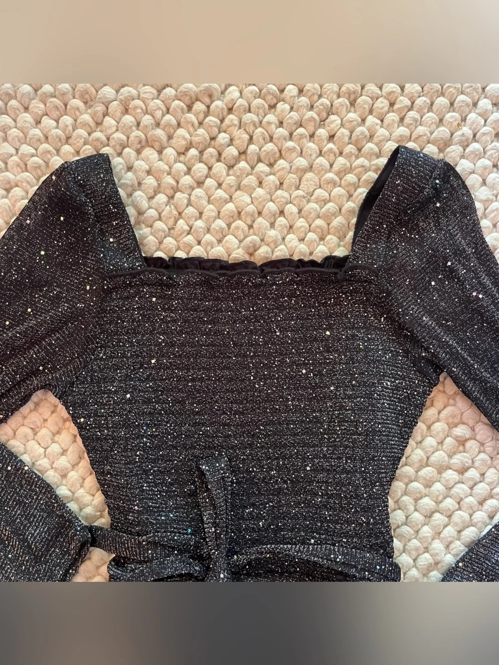 NWOT. Knitworks sparkly black dress.